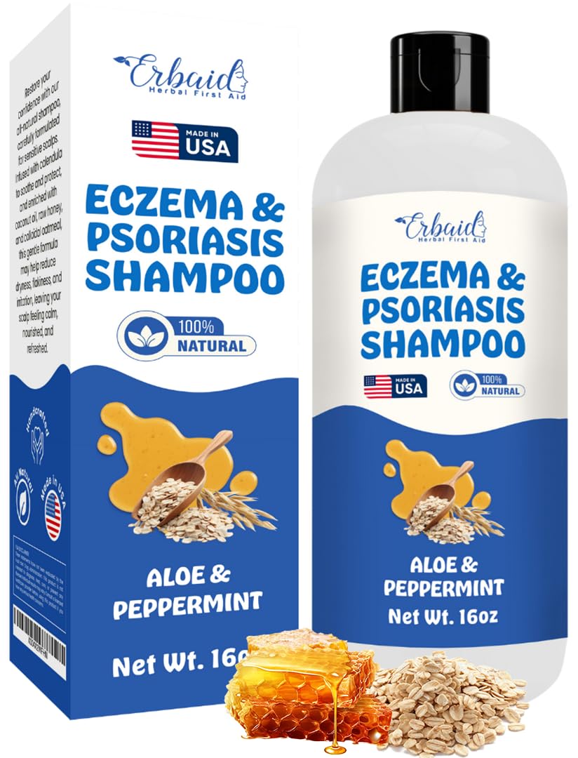 Erbaid bottle front showing product and calming benefit