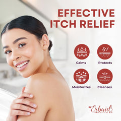 Erbaid soap lather in hand demonstrating gentle cleansing foam