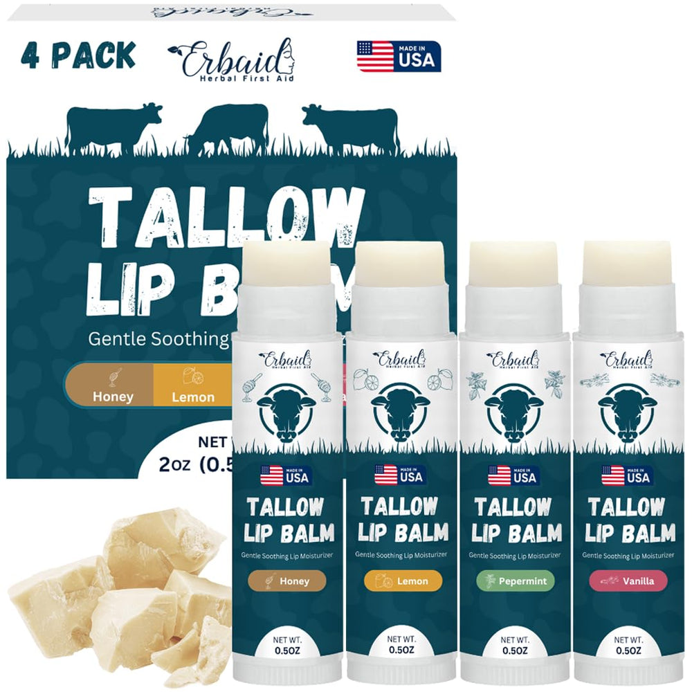 Erbaid front packaging showing brand and tallow balm benefits