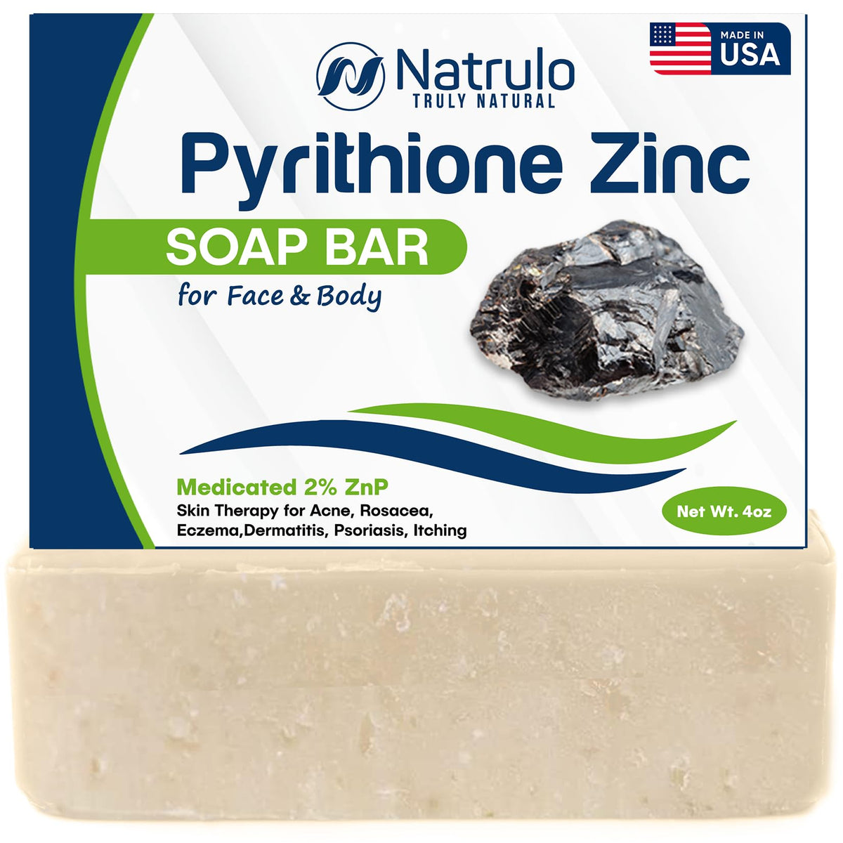 Erbaid front packaging showing zinc soap bar and benefits