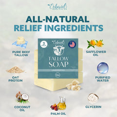 Erbaid ingredient label and batch stamp emphasizing natural sourcing benefit
