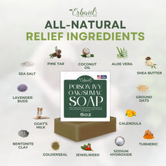 Erbaid ingredients label listing jewelweed pine tar calendula for informed buyers