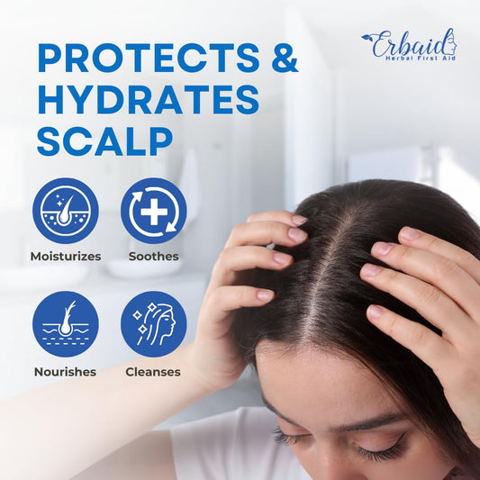 Erbaid label closeup highlighting natural ingredient list and clarity