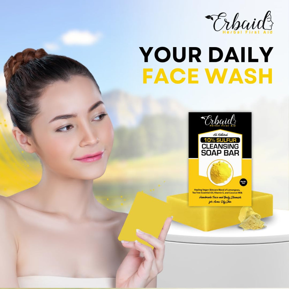 Erbaid foam in hand demonstrating rich lather and cleansing