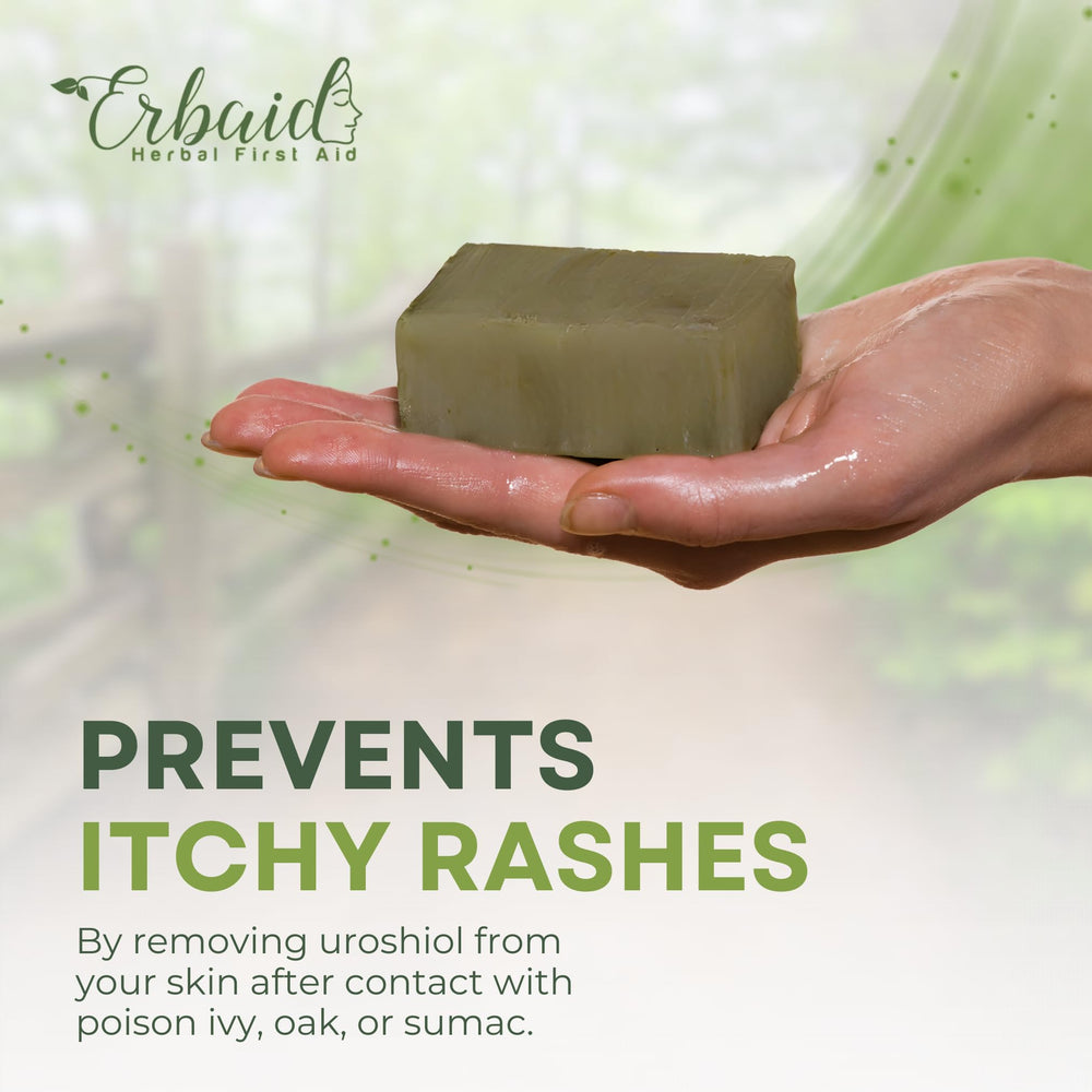 Erbaid lather texture on skin illustrating how foam lifts oils and soothes
