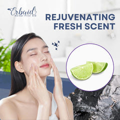 Erbaid bar in bathroom lifestyle scene conveying refreshing citrus scent benefit