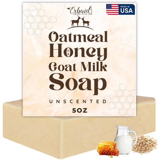 Erbaid bar front view showing clean unscented packaging and gentle benefits