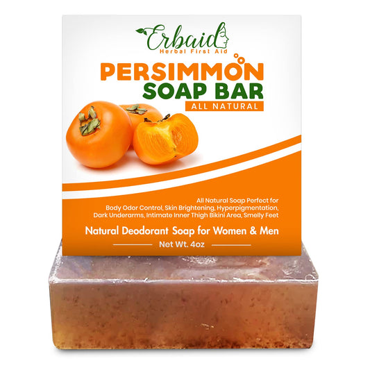 Erbaid persimmon soap front packaging showing clean branding and benefits