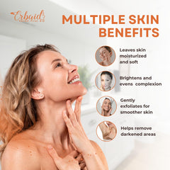 Erbaid persimmon soap lathering underarm to neutralize odor and cleanse