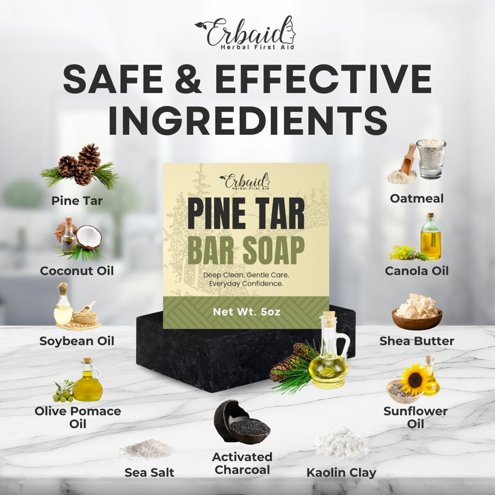 Erbaid soap in shower scene illustrating daily use and skin comfort benefit