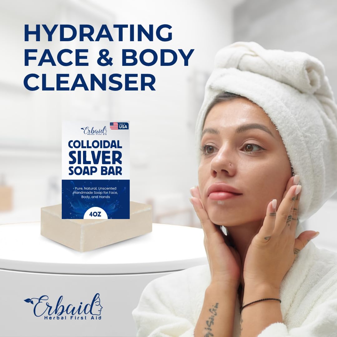 Erbaid soap bar close-up texture with creamy foam illustrating gentle cleanse