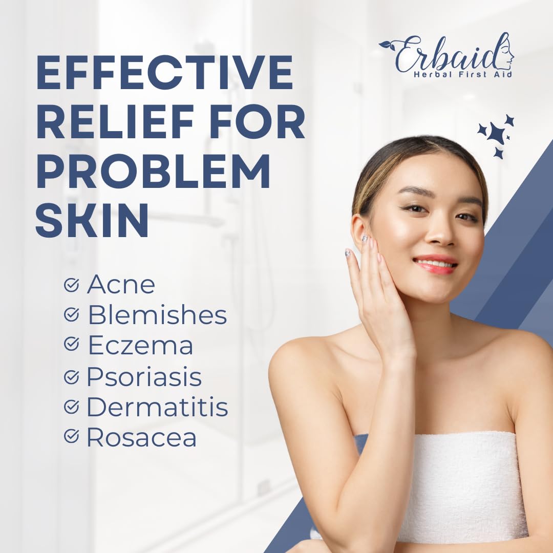 Erbaid soap in hand during shower to show easy lathering and soothing use