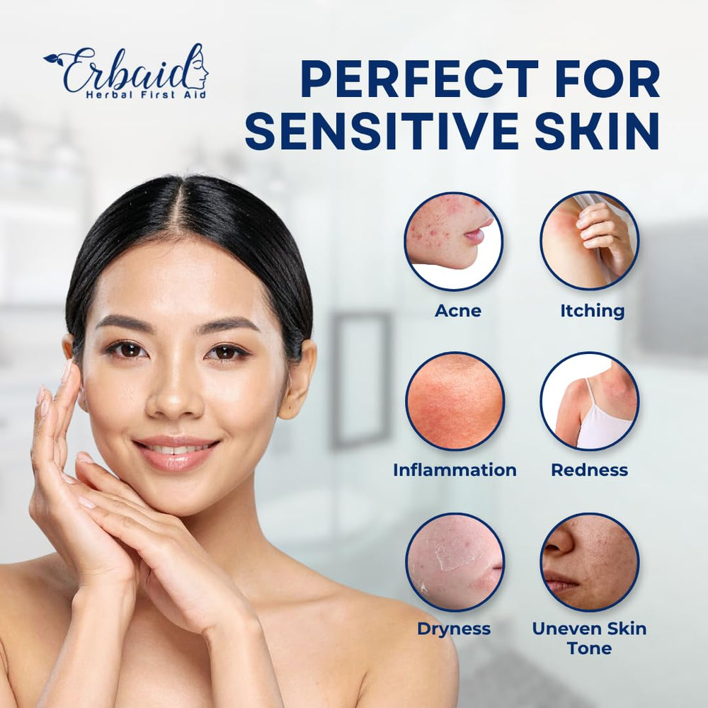 Erbaid soap beside aloe vera and coconut showing natural ingredient transparency