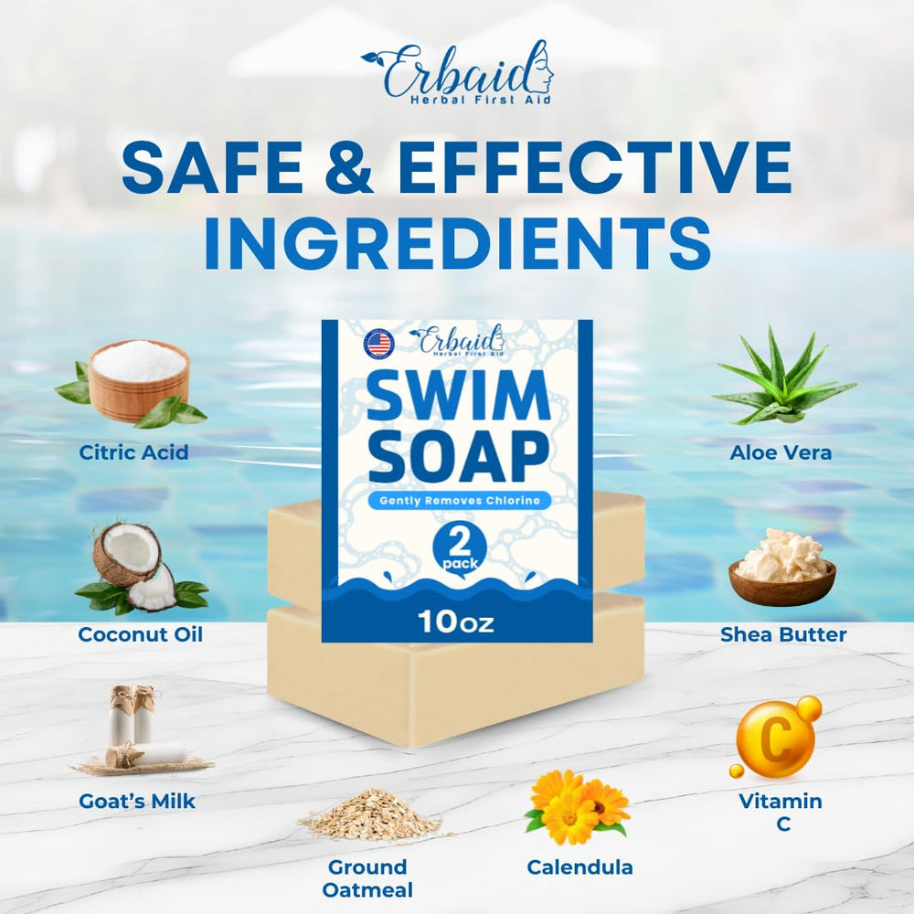 Erbaid family using bar poolside for gentle after-swim care