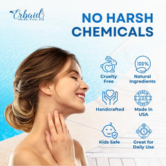 Erbaid soap next to common items showing compact travel size