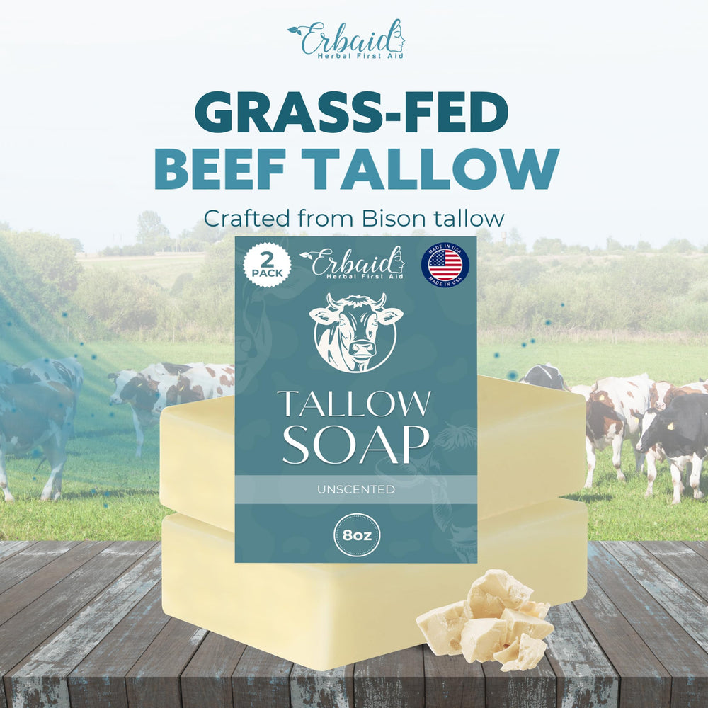 Erbaid close-up of soap texture highlighting creamy surface and gentle feel