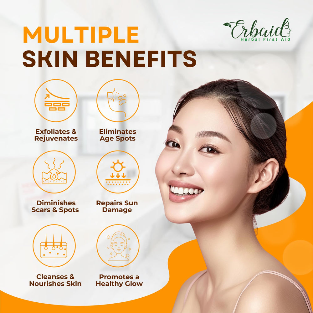 Erbaid turmeric serum texture on skin demonstrating quick absorption