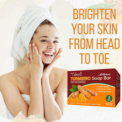 Erbaid turmeric soap bar close-up texture highlighting gentle exfoliating grains