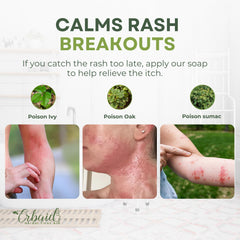 Erbaid wash demonstration on forearm showing application and immediate relief