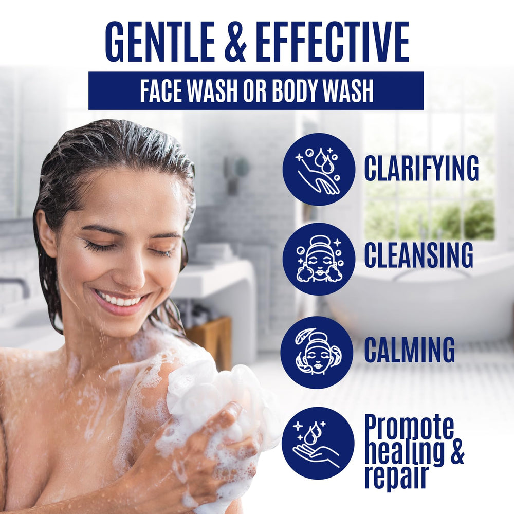 erbaid zinc soap creating creamy lather in hand for effective cleansing