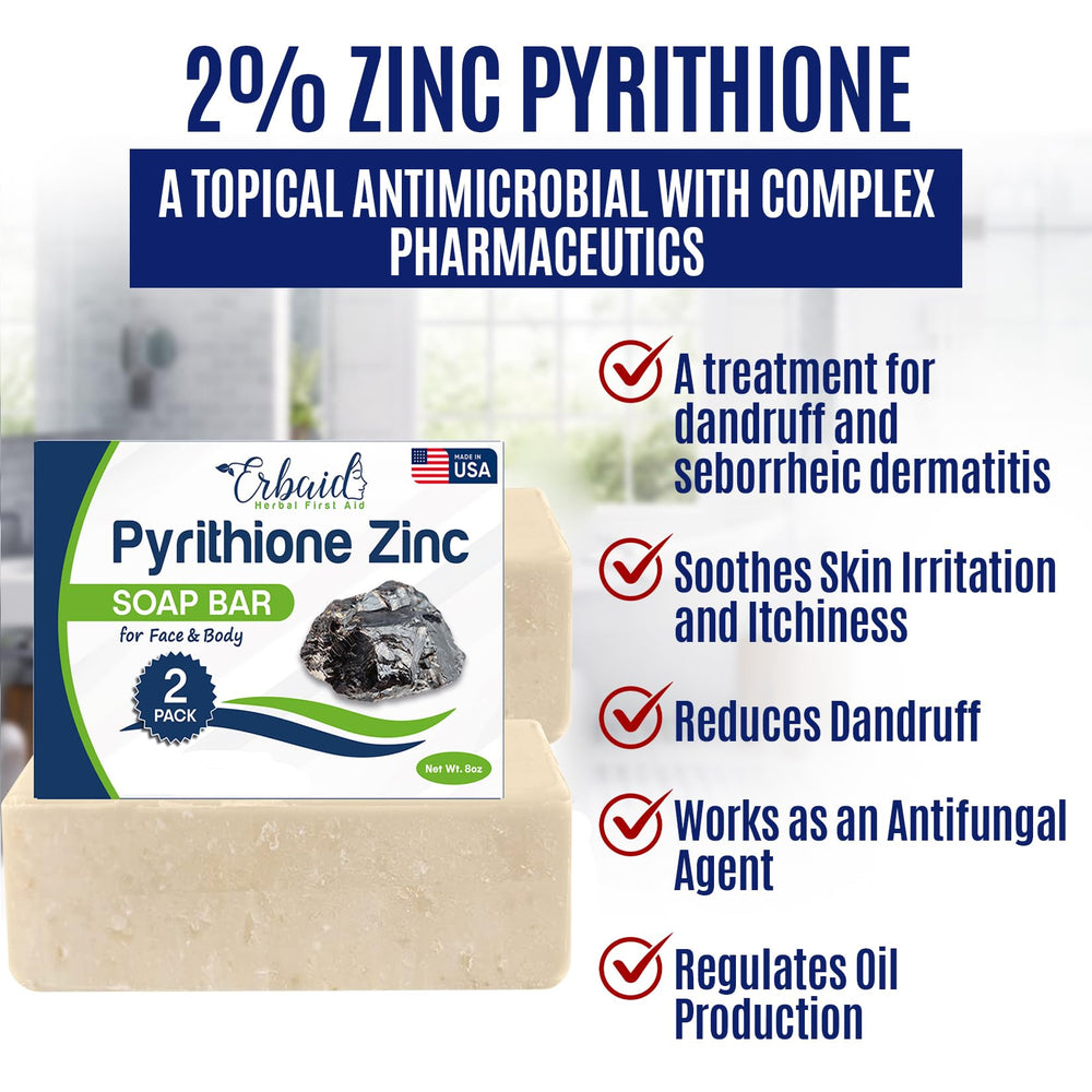 erbaid zinc soap used by woman washing face for balanced, refreshed skin