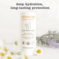 erbaviva close-up of shea butter texture on stick, demonstrates smooth glide and moisturizing feel