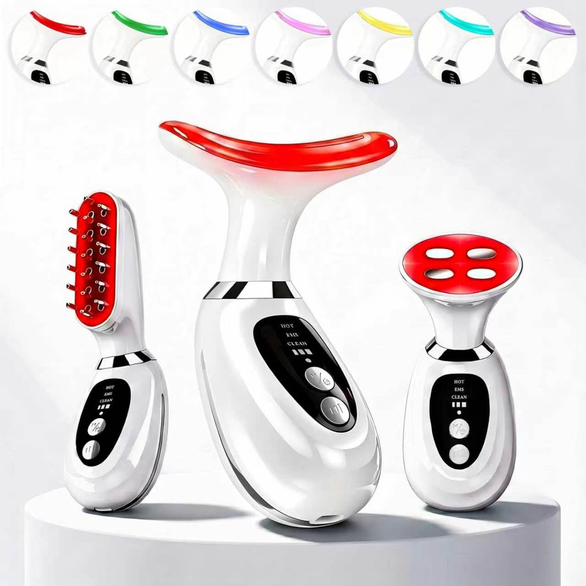 erdnretl front view massager showing compact rechargeable design and portability benefit