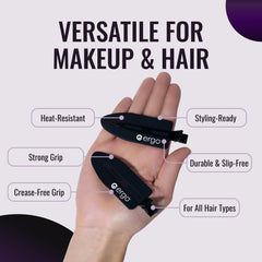 ergo clip holding hair during blow-dryer sectioning for styling control