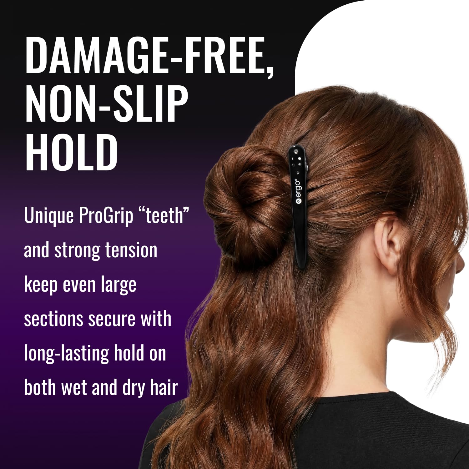 ergo close-up of ProGrip teeth illustrating secure non-slip hold