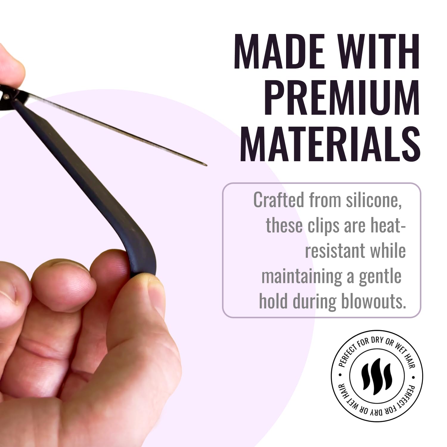 ergo clip securing bangs during makeup prep for crease-free results