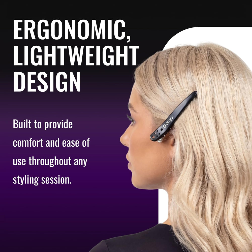 ergo clip rounded-edge detail protecting hair from creases