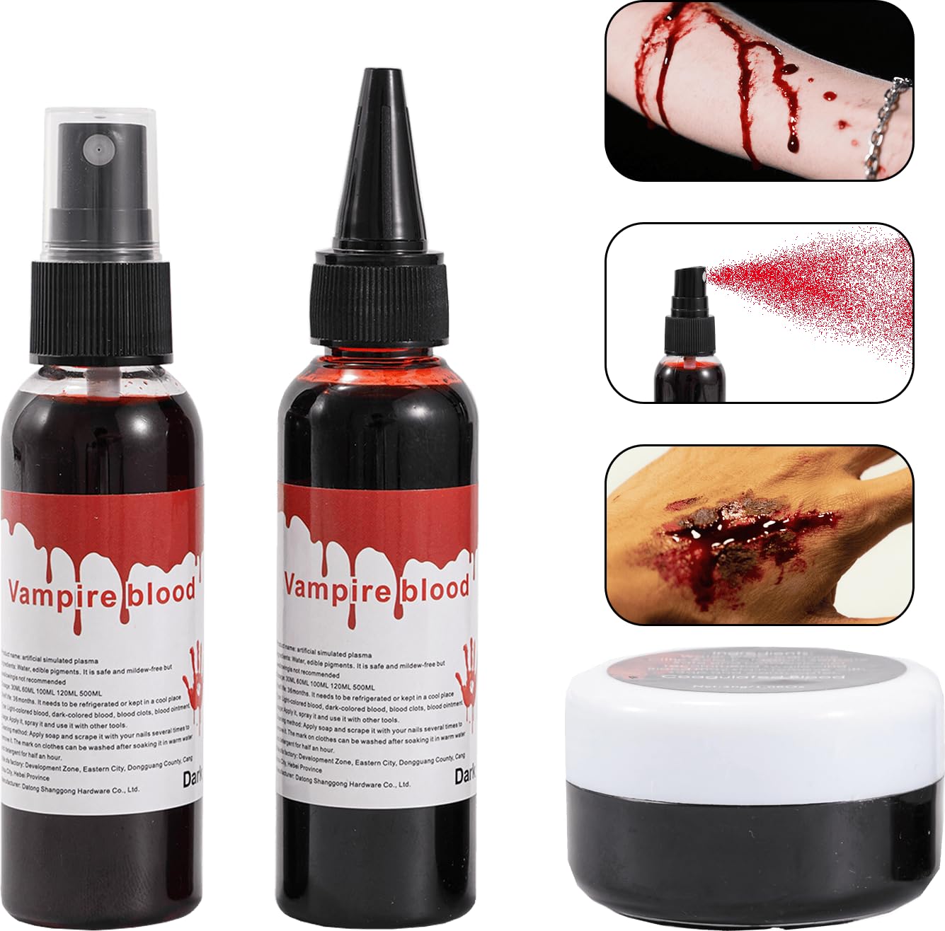ErkangNest Halloween makeup station showing kit in use for quick application