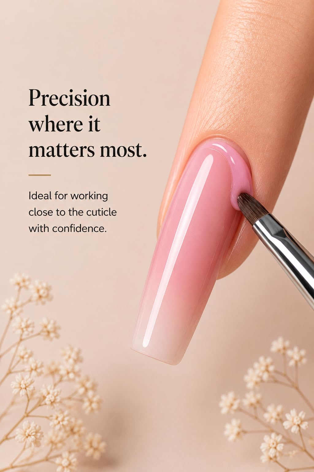 Erma brush bristle close-up showing dense nylon hairs for smooth streak-free application