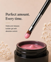 Erma brush on salon vanity staged with gels to show professional-ready styling advantage