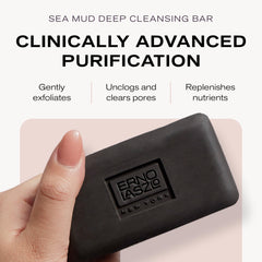 Erno Laszlo close-up of charcoal and mud texture highlighting exfoliation
