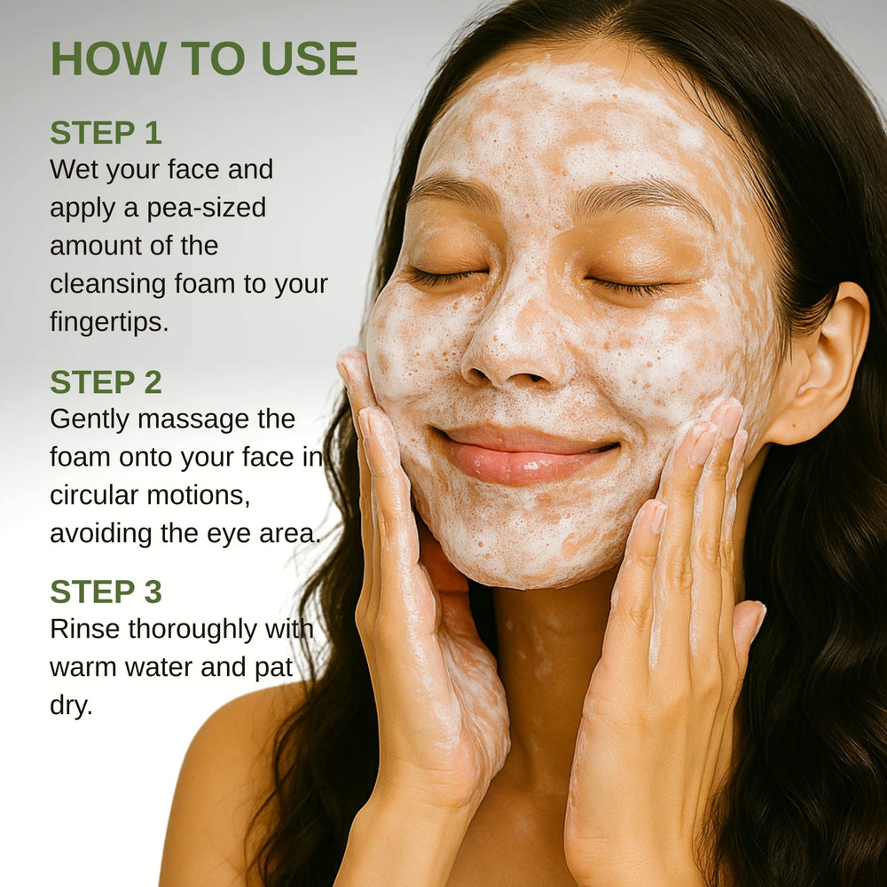 esfolio foam on hands illustrating lathering action and gentle cleansing benefit