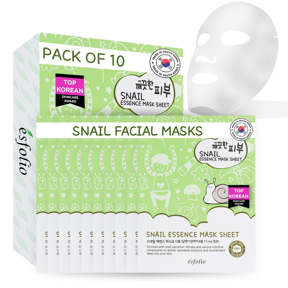esfolio box front packaging showing brand and pack of ten masks for convenient hydration