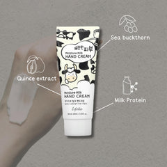 esfolio cream being applied to hands demonstrating immediate softening and non-greasy feel