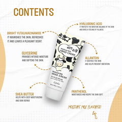 esfolio milk protein ingredient display emphasizing natural nourishment and skin smoothing