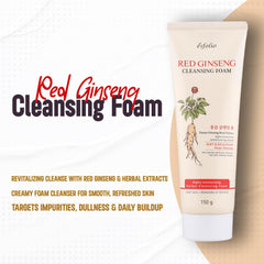 esfolio creamy white foam texture on fingers demonstrating rich lather and gentle cleanse
