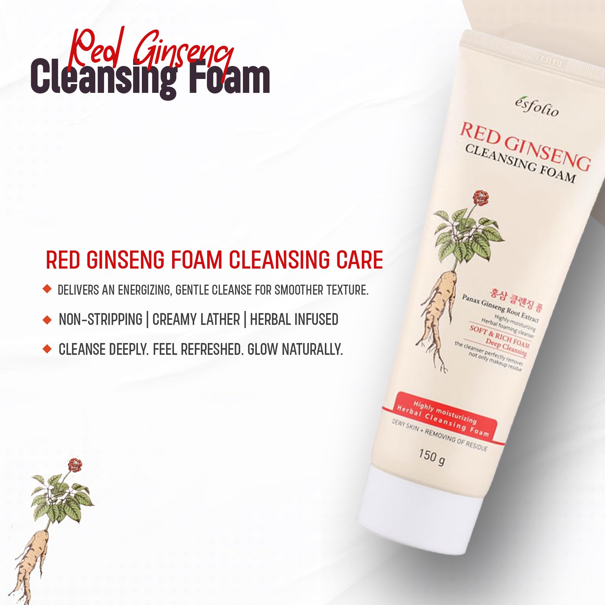 esfolio tube inside a travel bag alongside toiletries showing portability and daily use