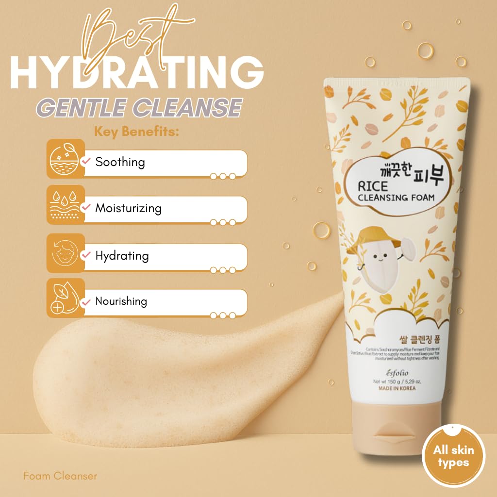 esfolio creamy foam texture close-up demonstrating rich lather and gentle cushion