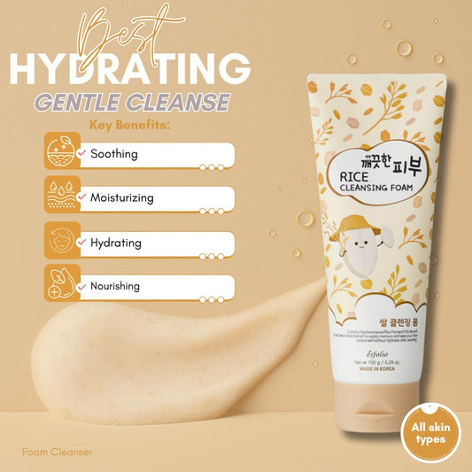 esfolio creamy foam texture close-up demonstrating rich lather and gentle cushion