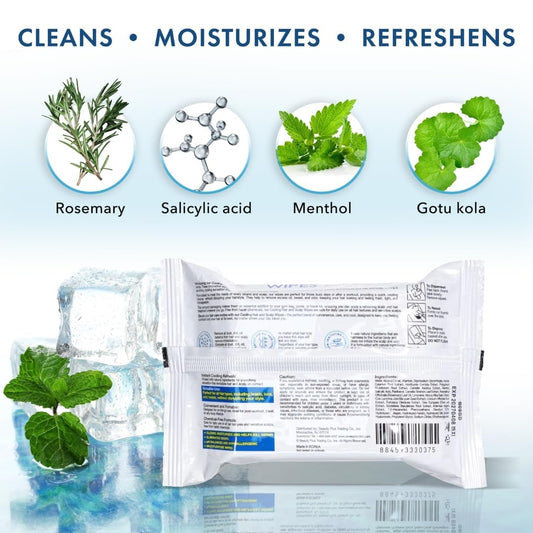Esha close-up wipe texture illustrating gentle cleansing effect