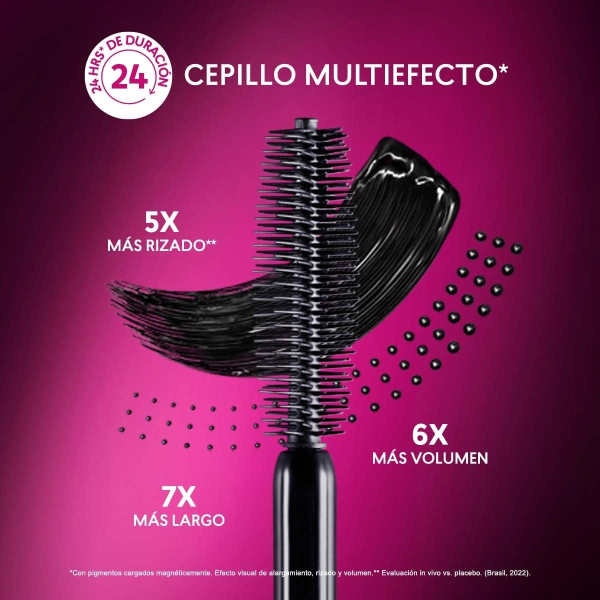 Esika L'Bel mascara texture swatch showing rich black pigment payoff
