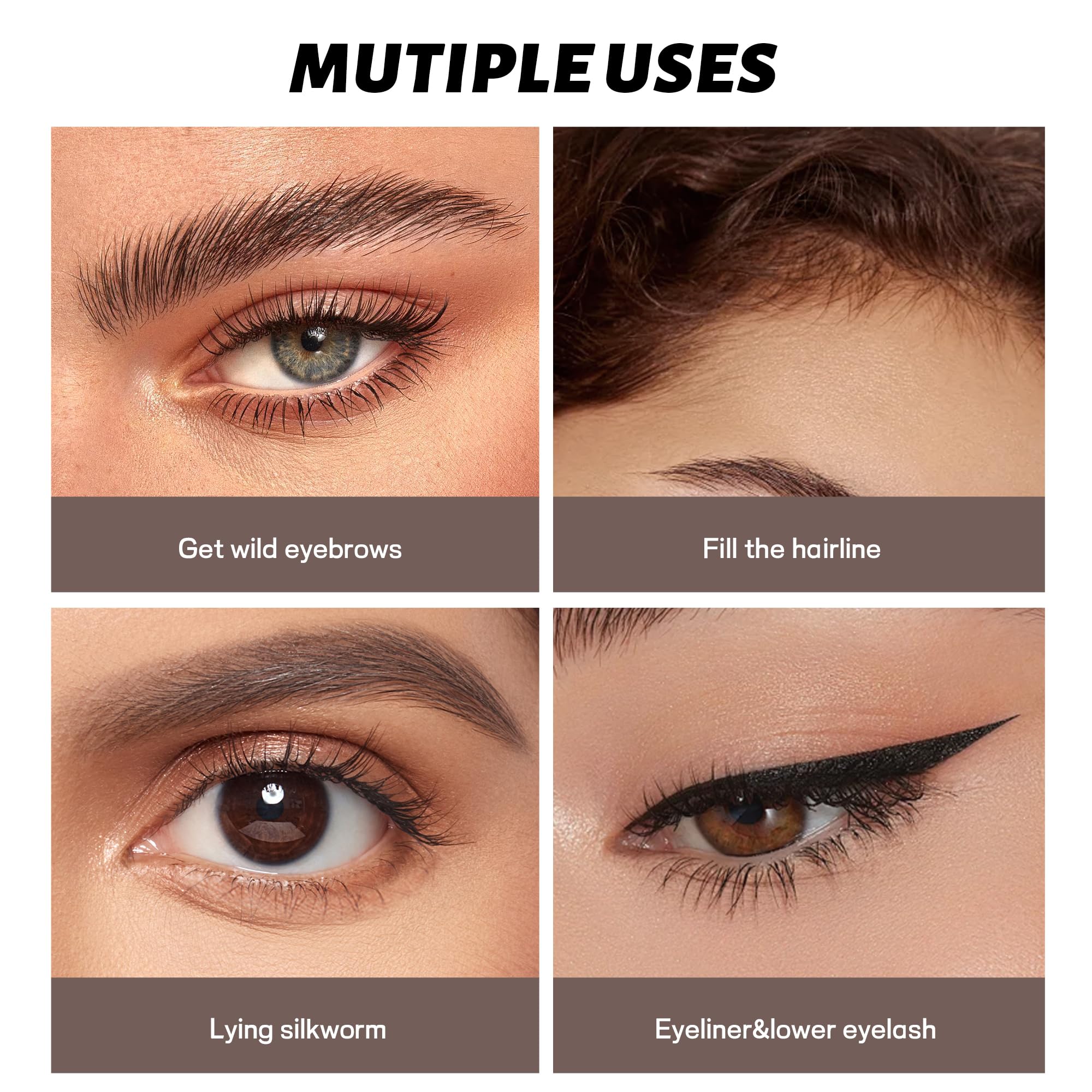 Espoce brows before and after demonstrating fuller natural-looking eyebrow definition