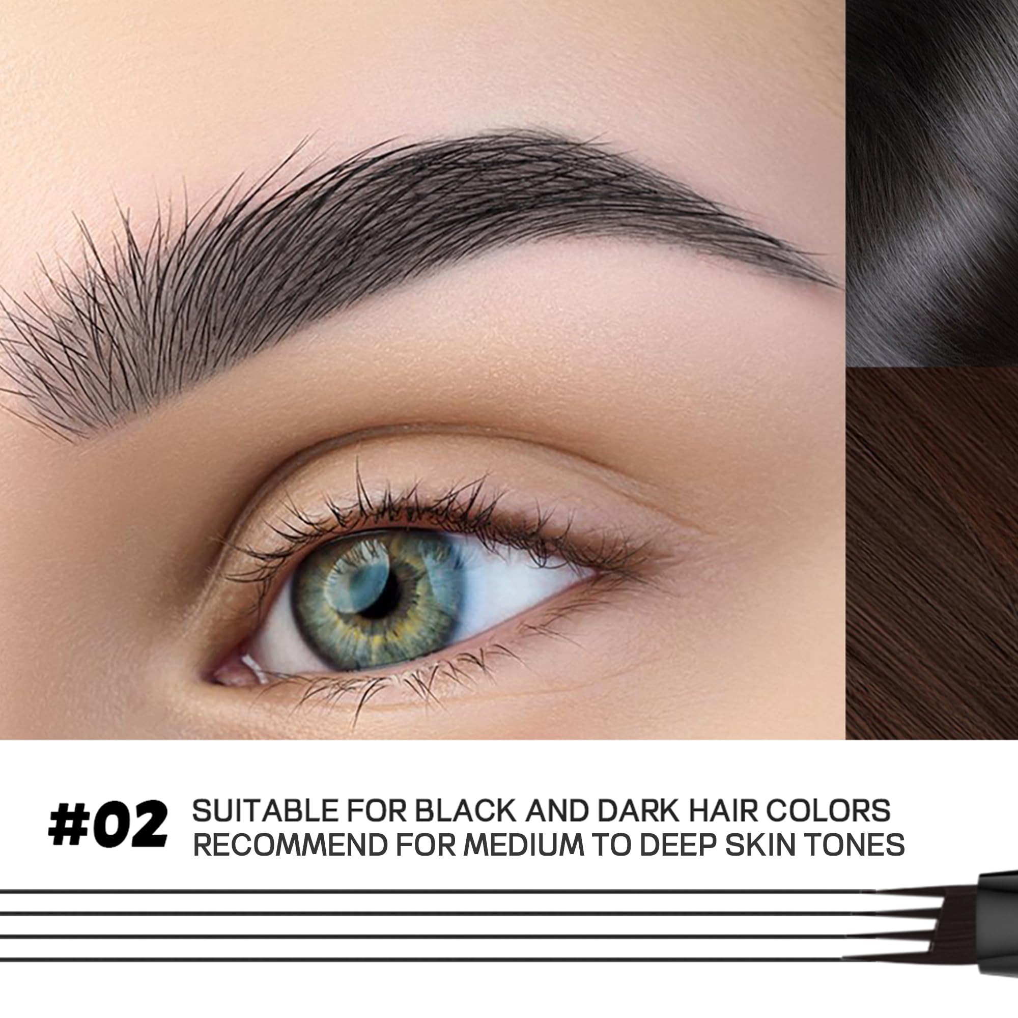 Espoce before and after brows showing improved definition and texture