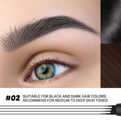 Espoce before and after brows showing improved definition and texture