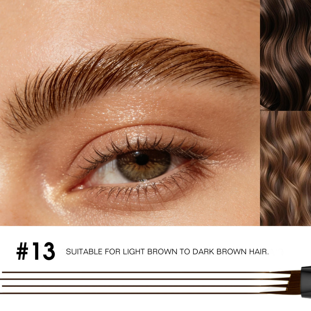 Espoce Brunette ink strokes on arm demonstrating realistic brow texture