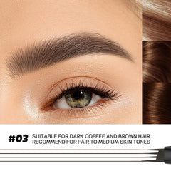 Espoce pen in use drawing short strokes for realistic brow hairs